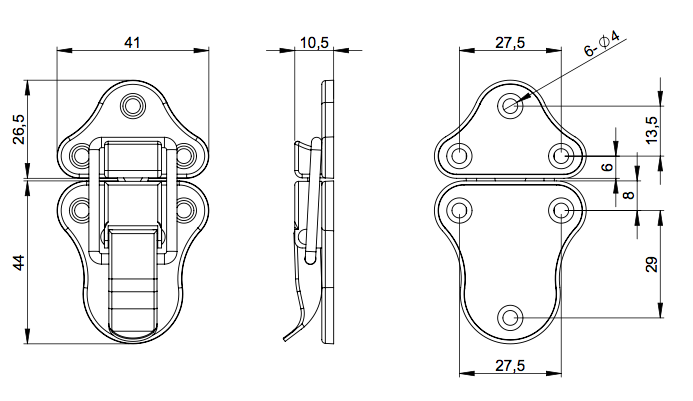 Datenblatt Aufbauschloss