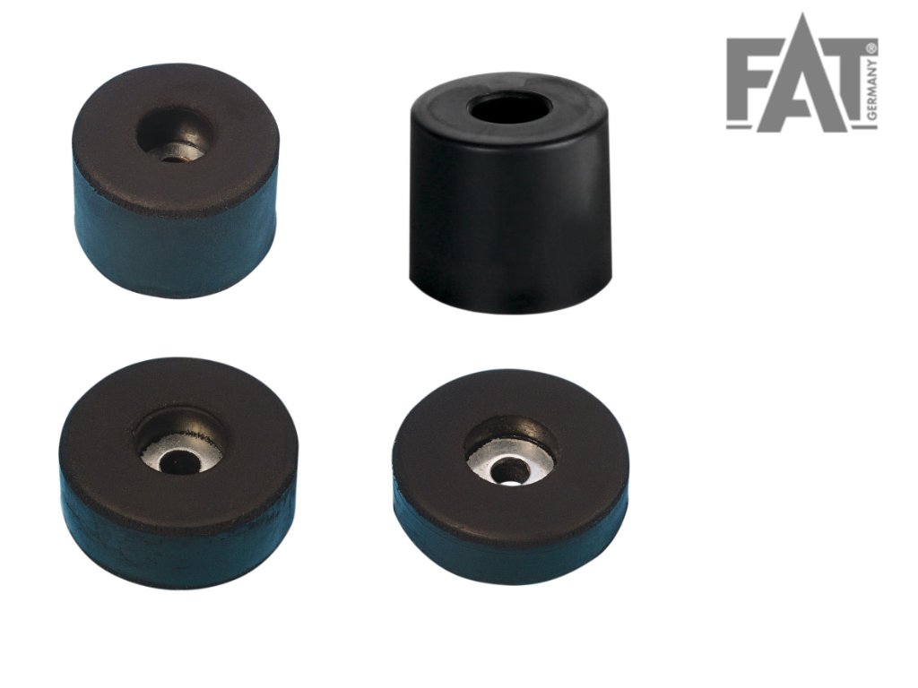 Füße und Gleitknöpfe