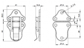 Aufbauschloss mittel vernickelt