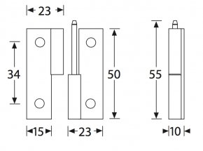 Aushängescharnier mit Stift verzinkt