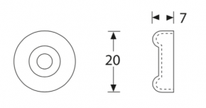 Gleitfuß klein 20 x 7 mm