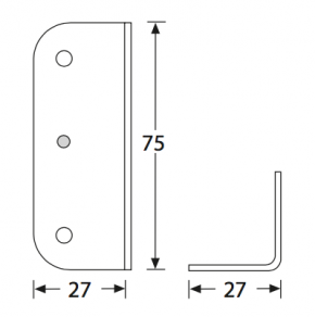 L-Ecke 75 x 28 verzinkt