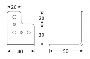 L-Ecke 40 x 50 verzinkt