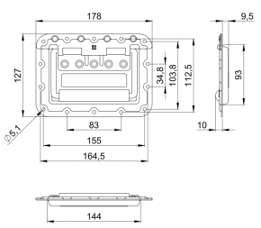 Klappgriff groß gefedert