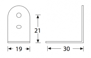 L-Ecke 19 x 30 verzinkt