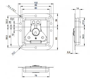 Butterfly Verschluss mittel