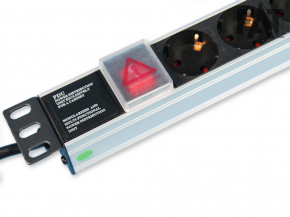 Stromverteiler 19" 1HE 8 x Schukosteckdose